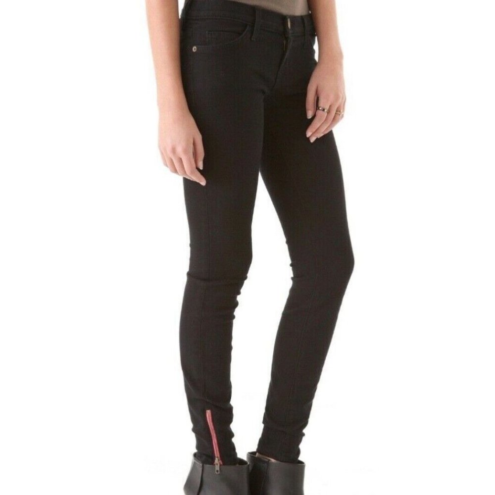 Current/Elliott Jeans Women's Sz 28" Black Matte Ankle Skinny Tux Stretch Nwot - Picture 13 of 13